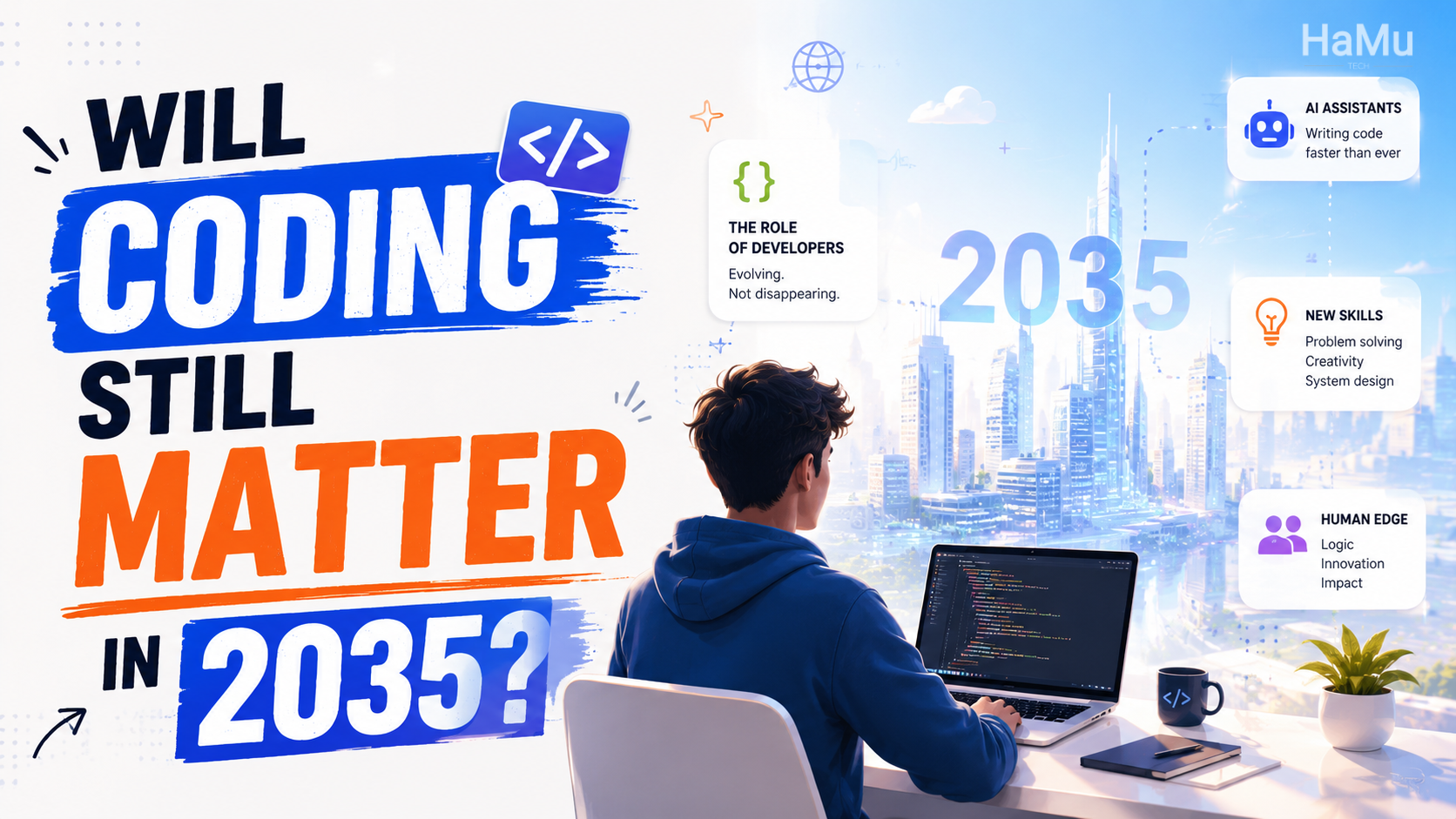 Will Coding Still Matter in 2035 Illustration