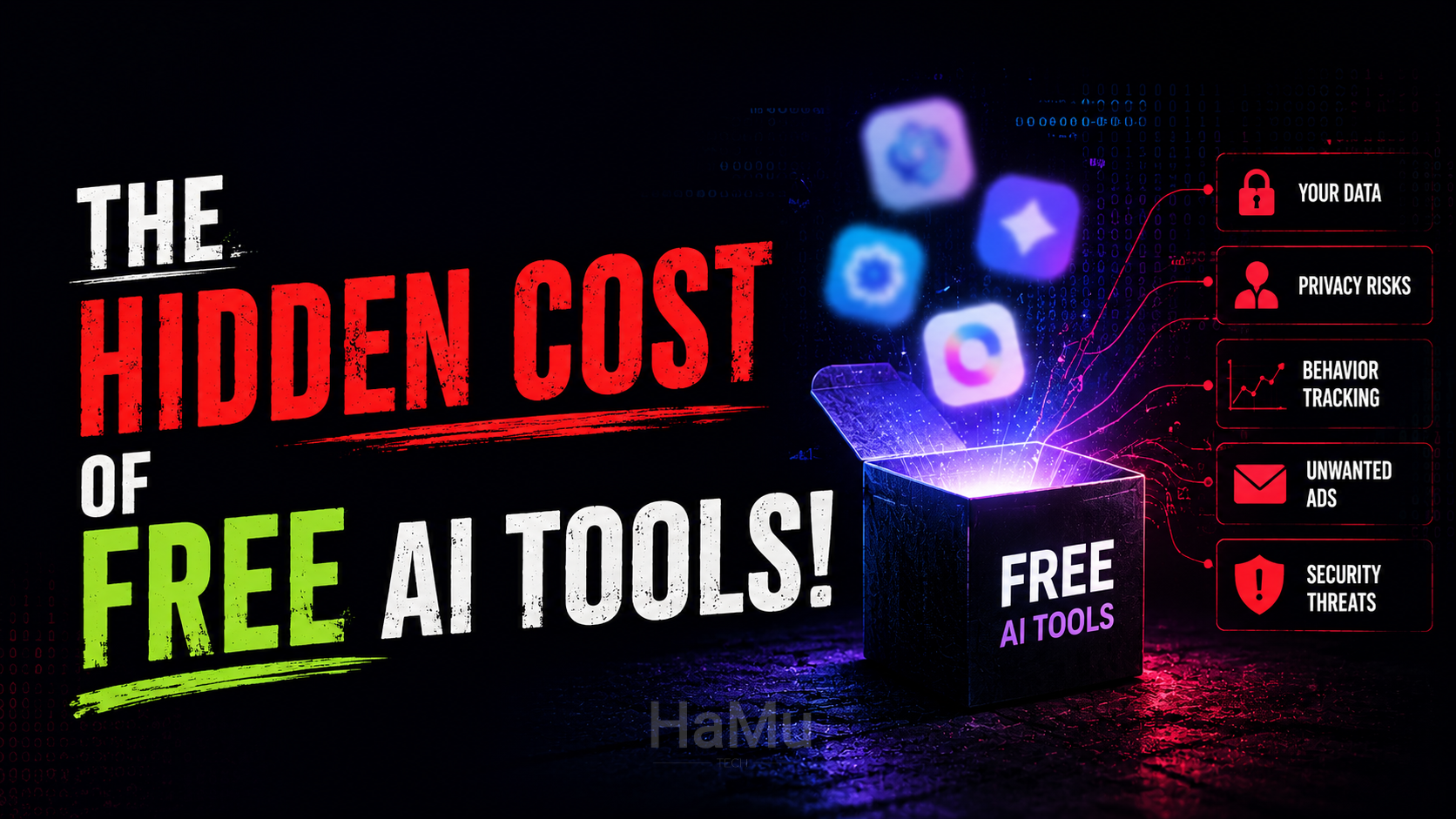 The Hidden Cost of Free AI Tools illustration.